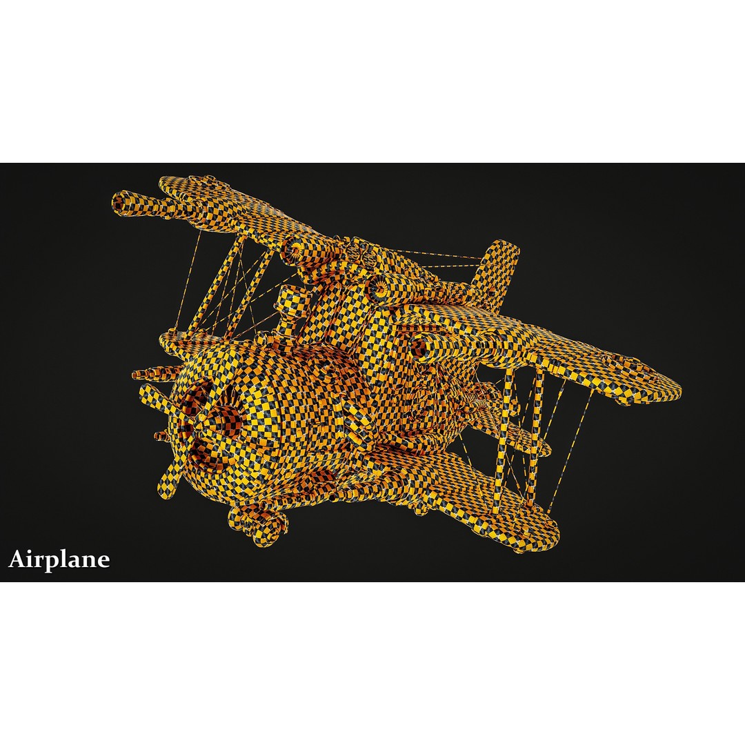 Steampunk Airplane 3D Model – High-Quality Game-Ready Asset, FBX & OBJ - View 6