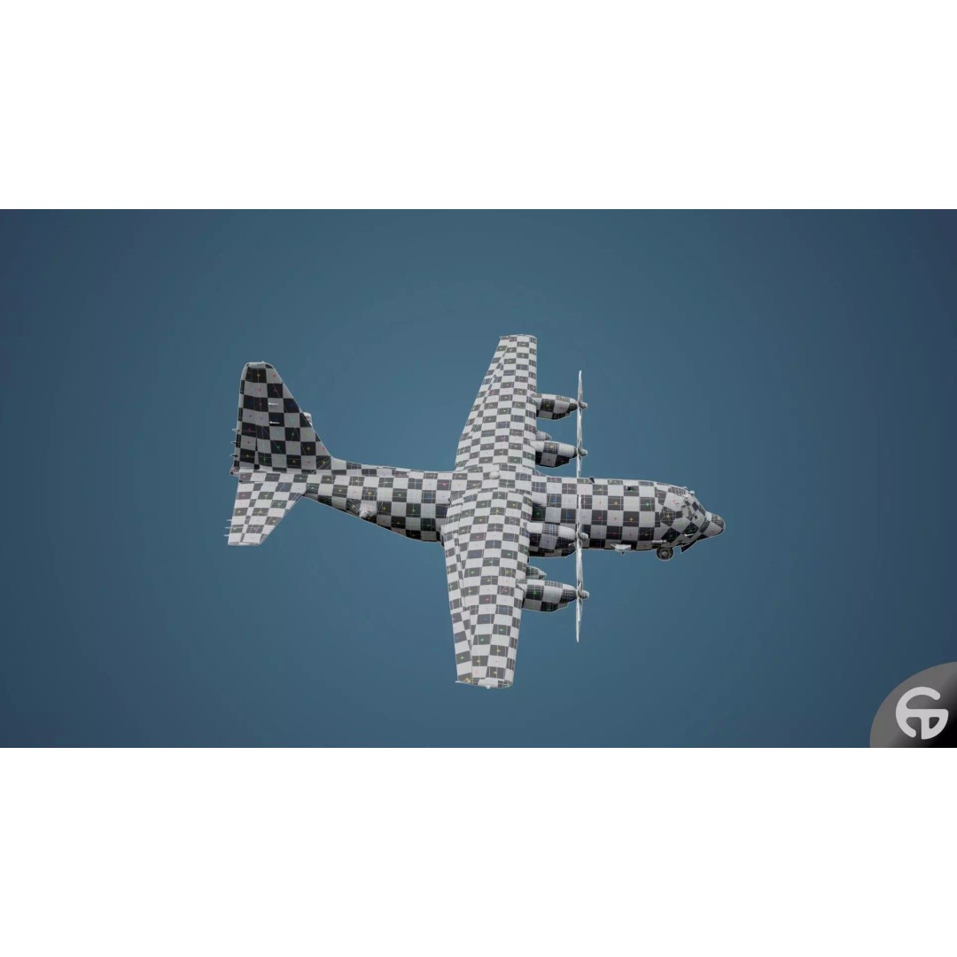 AC130 Gunship 3D Model – Realistic Low-Poly Game Asset, FBX