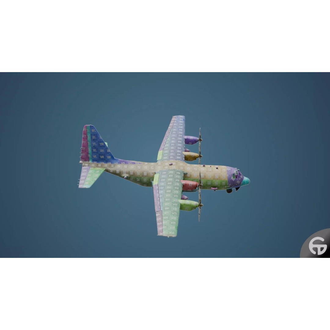 AC130 Gunship 3D Model – Realistic Low-Poly Game Asset, FBX - View 102