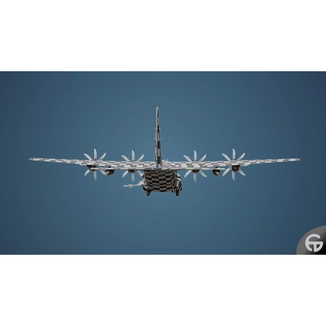 AC130 Gunship 3D Model – Realistic Low-Poly Game Asset, FBX - View 109