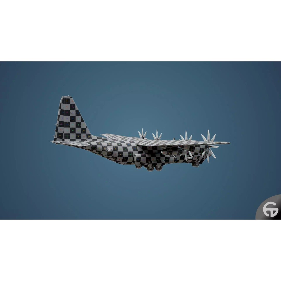 AC130 Gunship 3D Model – Realistic Low-Poly Game Asset, FBX - View 111