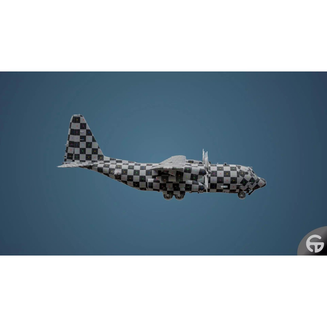 AC130 Gunship 3D Model – Realistic Low-Poly Game Asset, FBX - View 112