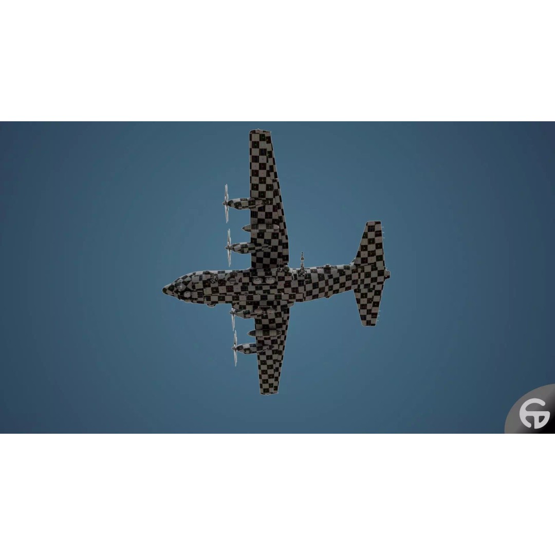 AC130 Gunship 3D Model – Realistic Low-Poly Game Asset, FBX - View 116