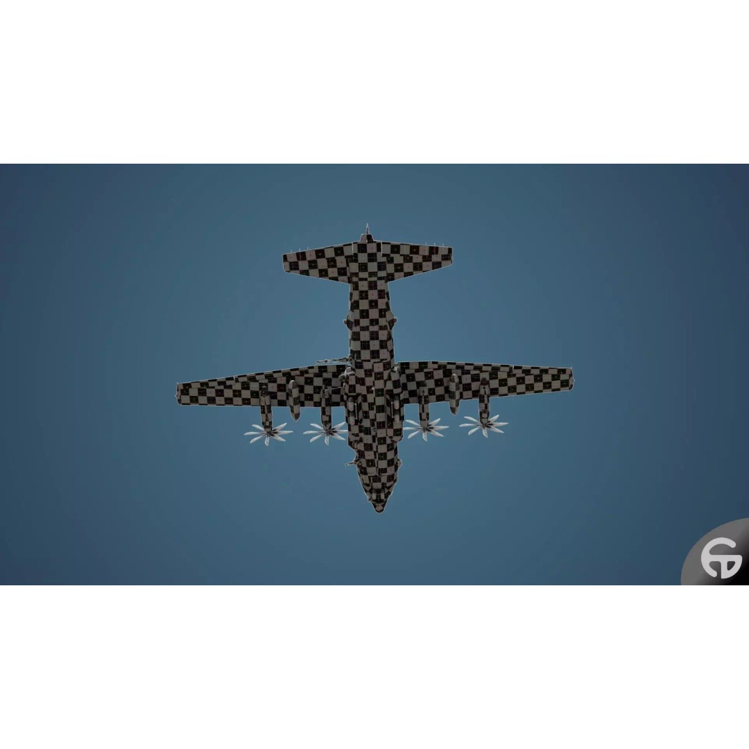 AC130 Gunship 3D Model – Realistic Low-Poly Game Asset, FBX - View 117
