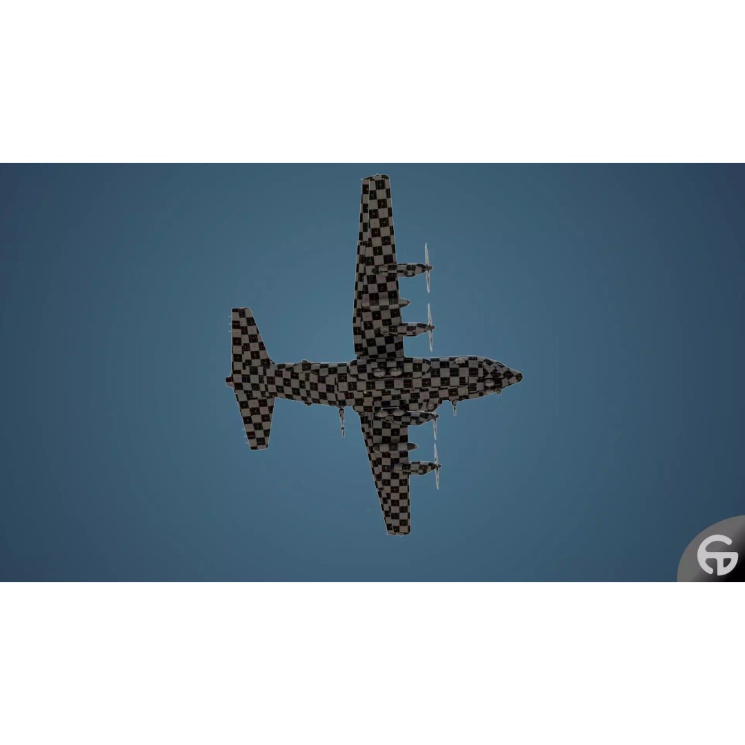 AC130 Gunship 3D Model – Realistic Low-Poly Game Asset, FBX - View 118