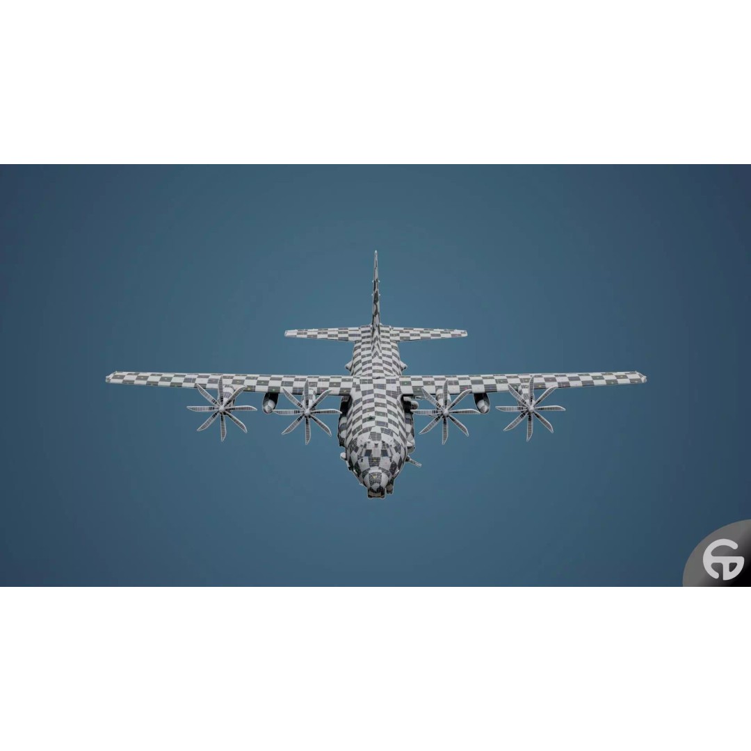 AC130 Gunship 3D Model – Realistic Low-Poly Game Asset, FBX - View 119