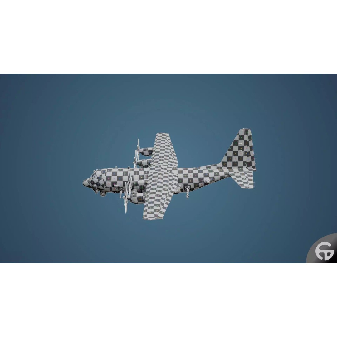 AC130 Gunship 3D Model – Realistic Low-Poly Game Asset, FBX - View 120