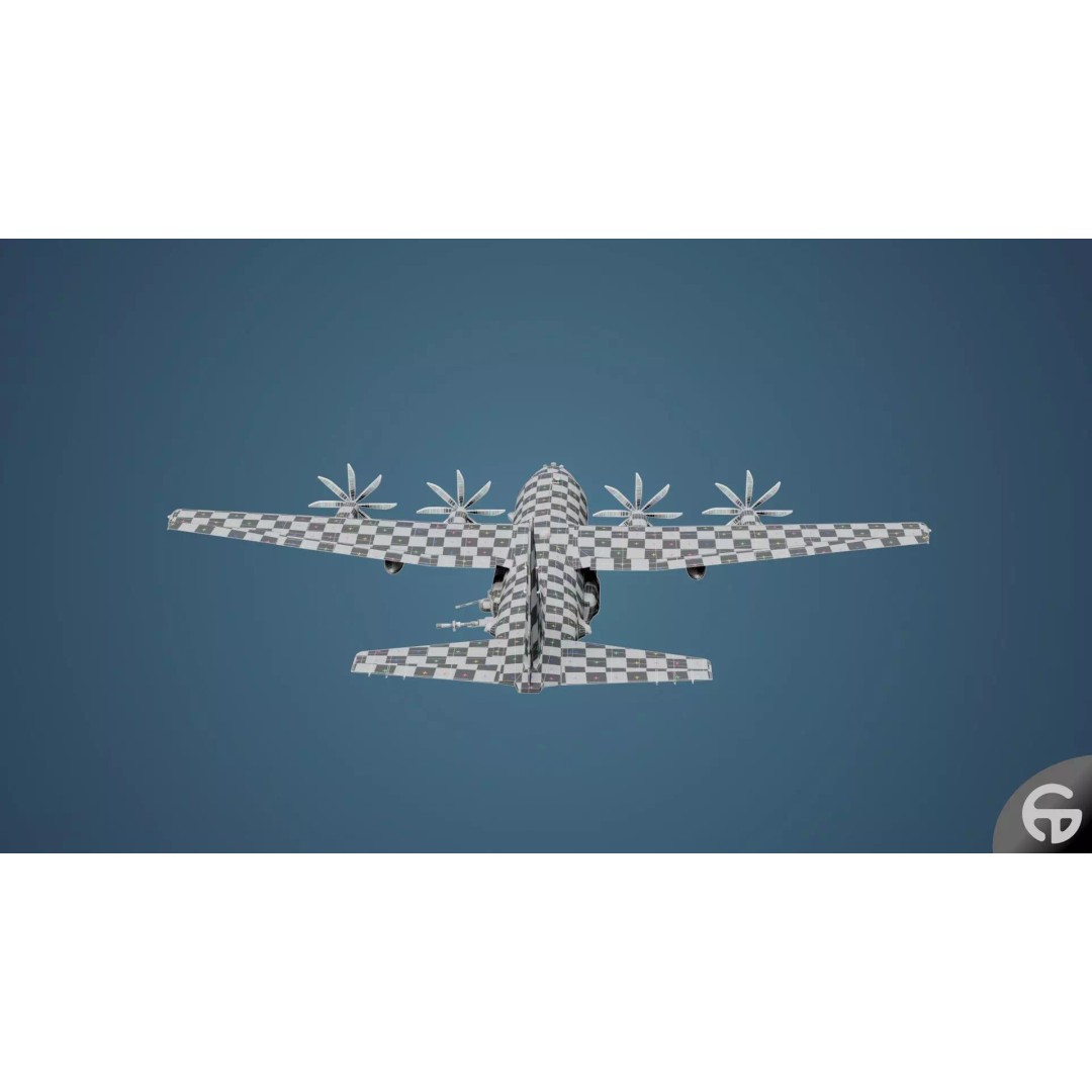 AC130 Gunship 3D Model – Realistic Low-Poly Game Asset, FBX - View 121
