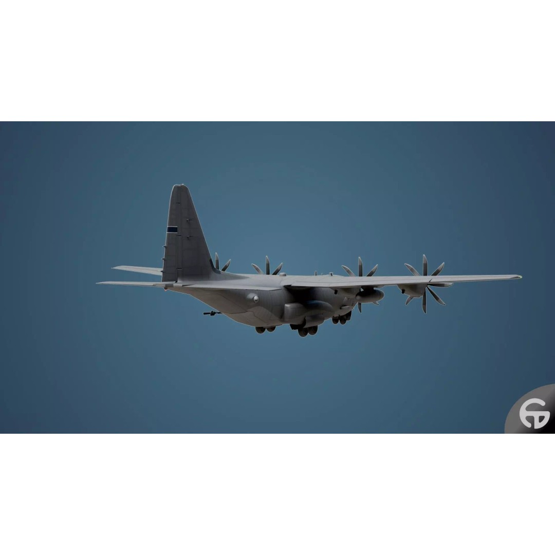 AC130 Gunship 3D Model – Realistic Low-Poly Game Asset, FBX - View 50