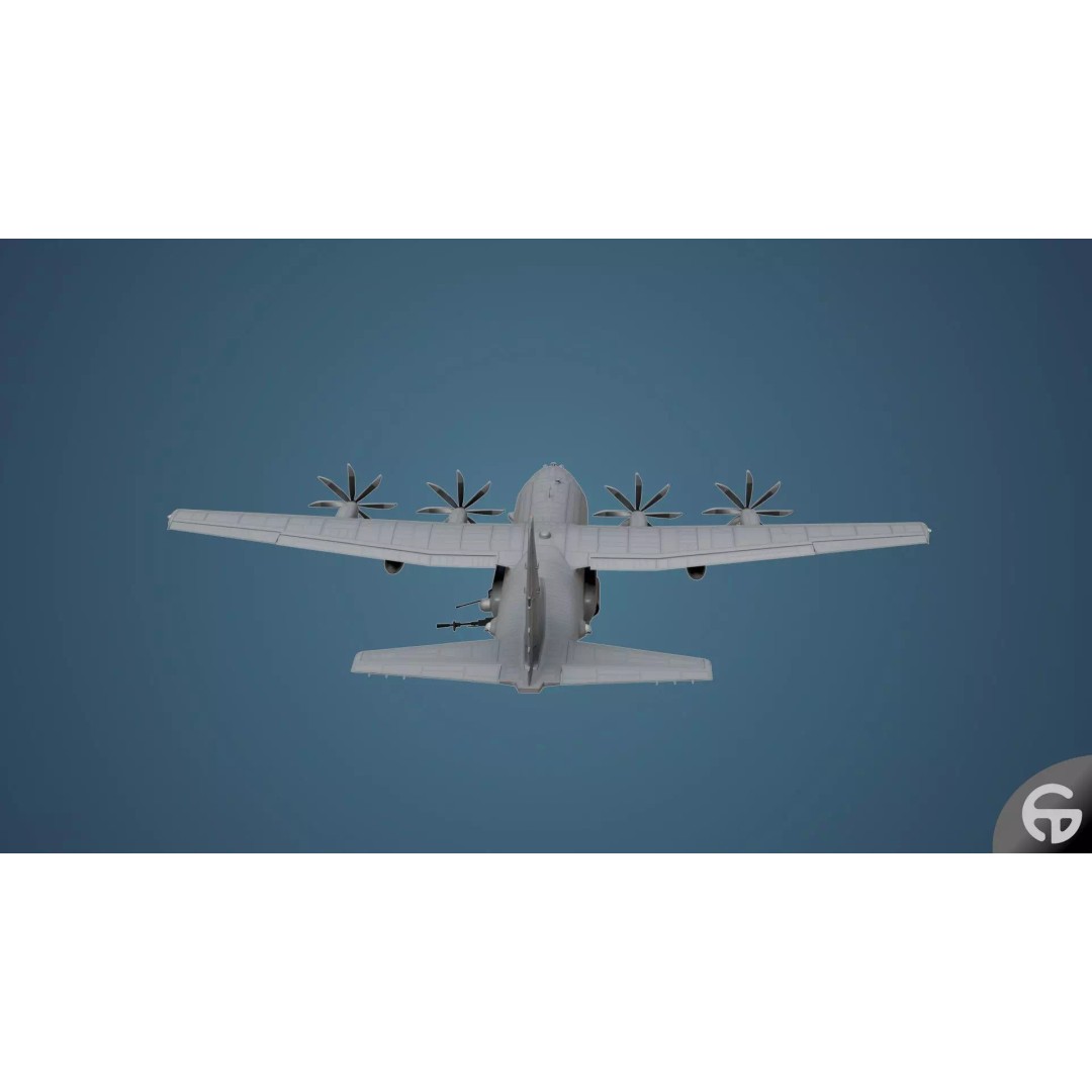 AC130 Gunship 3D Model – Realistic Low-Poly Game Asset, FBX - View 61