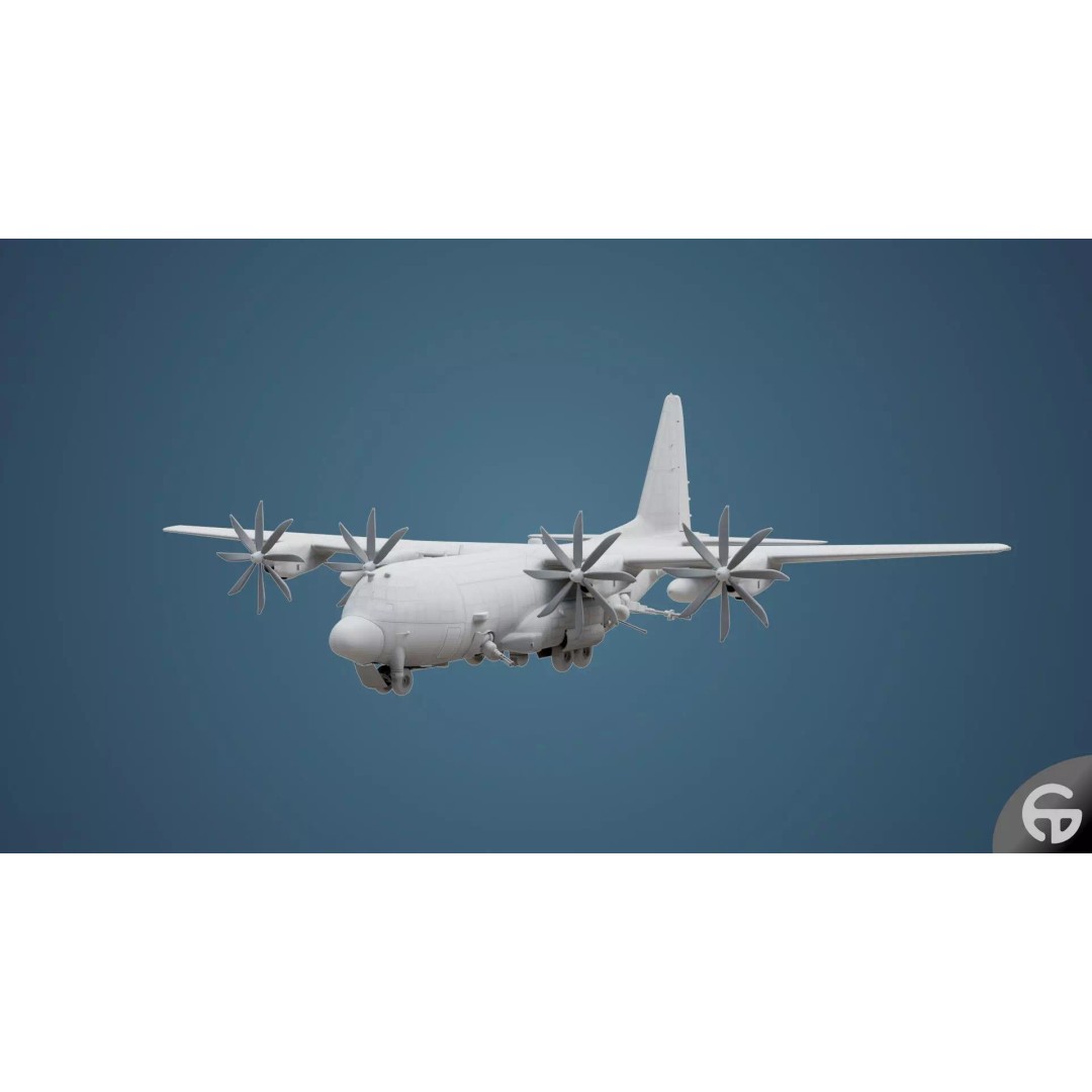 AC130 Gunship 3D Model – Realistic Low-Poly Game Asset, FBX - View 64