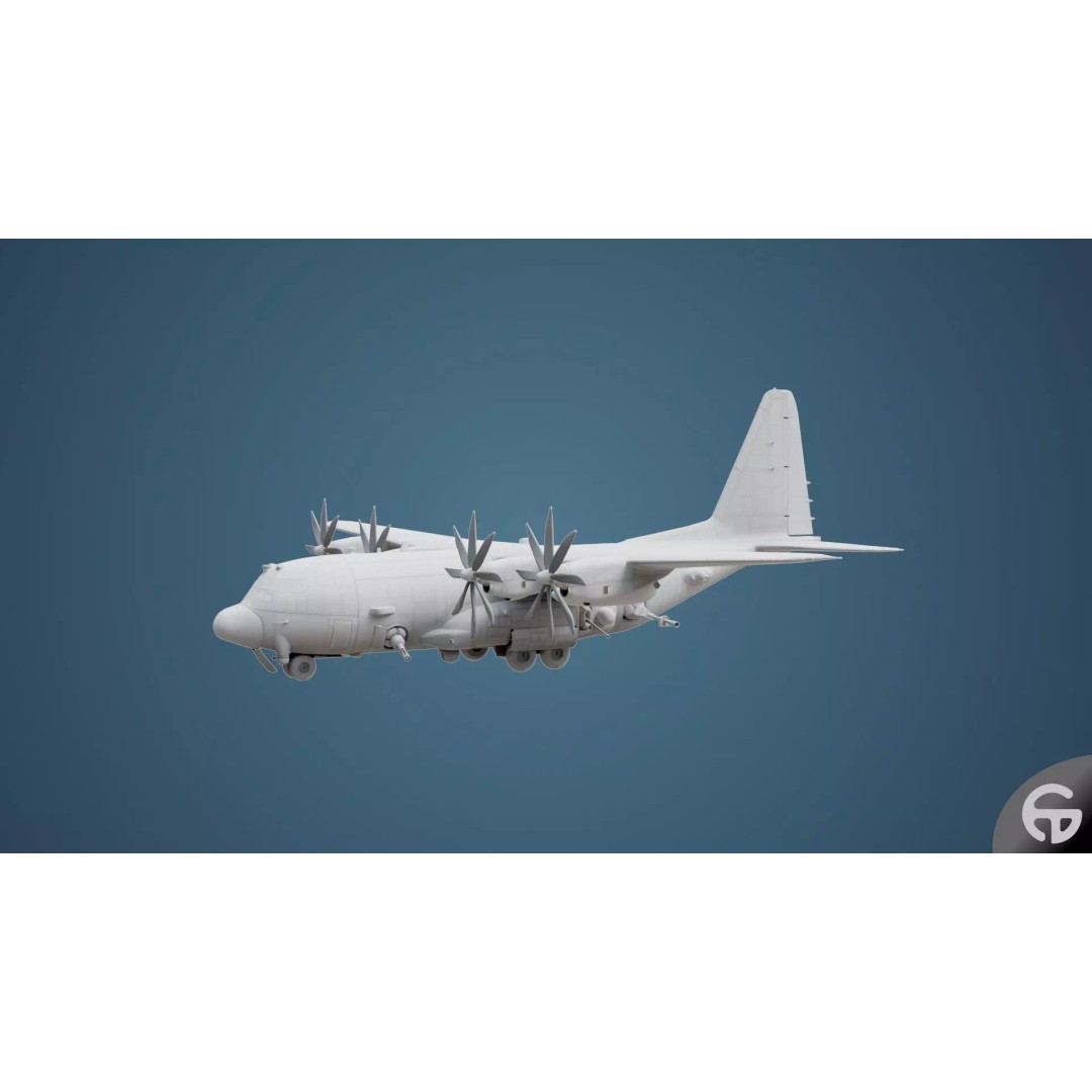 AC130 Gunship 3D Model – Realistic Low-Poly Game Asset, FBX - View 65
