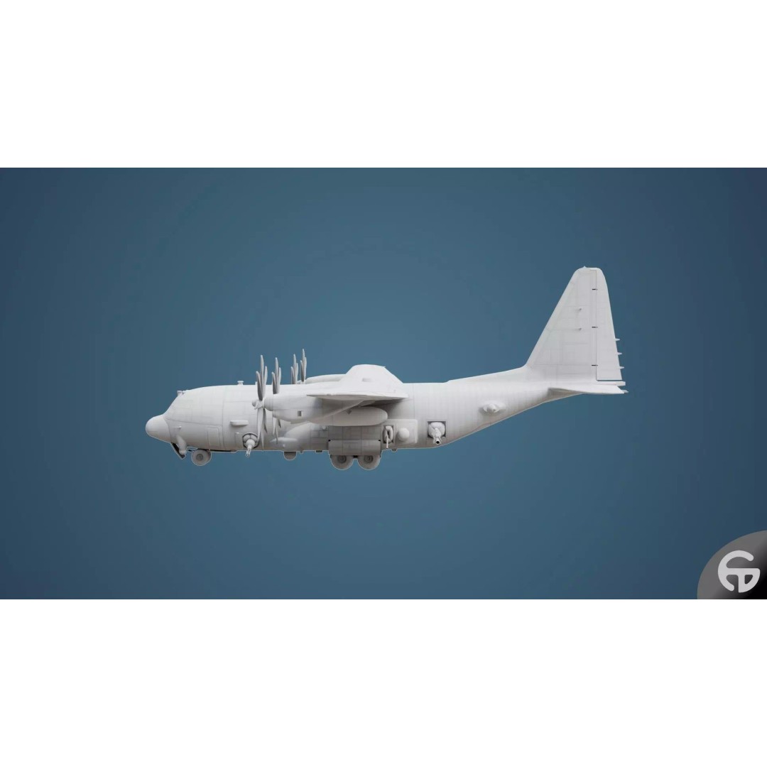 AC130 Gunship 3D Model – Realistic Low-Poly Game Asset, FBX - View 66