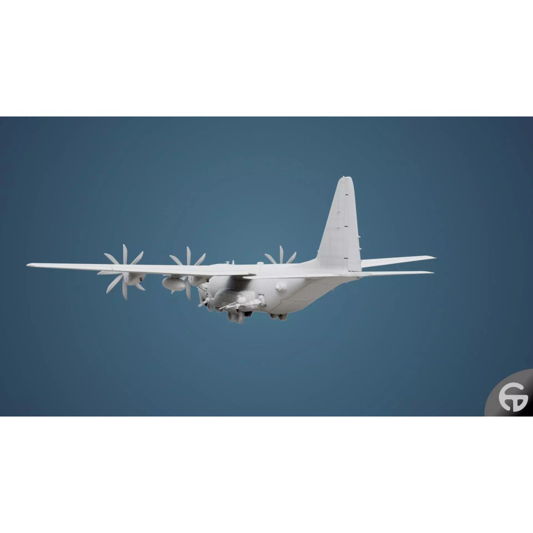 AC130 Gunship 3D Model – Realistic Low-Poly Game Asset, FBX - View 68