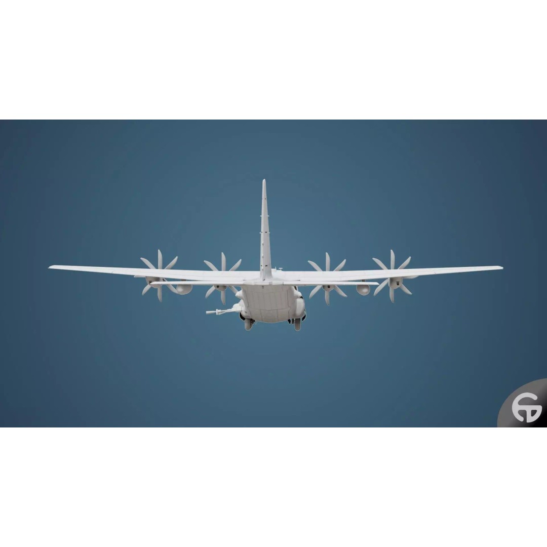 AC130 Gunship 3D Model – Realistic Low-Poly Game Asset, FBX - View 69