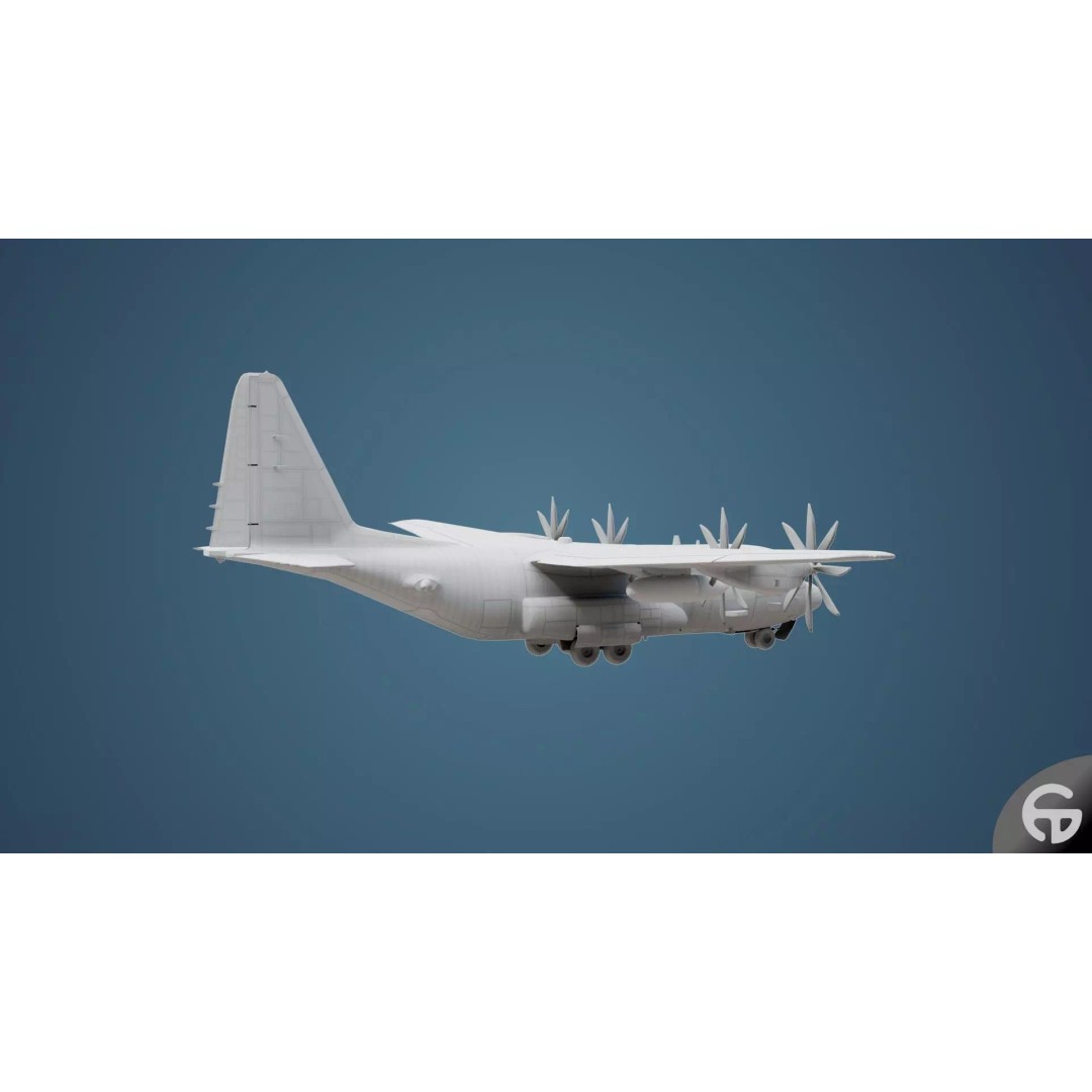 AC130 Gunship 3D Model – Realistic Low-Poly Game Asset, FBX - View 71