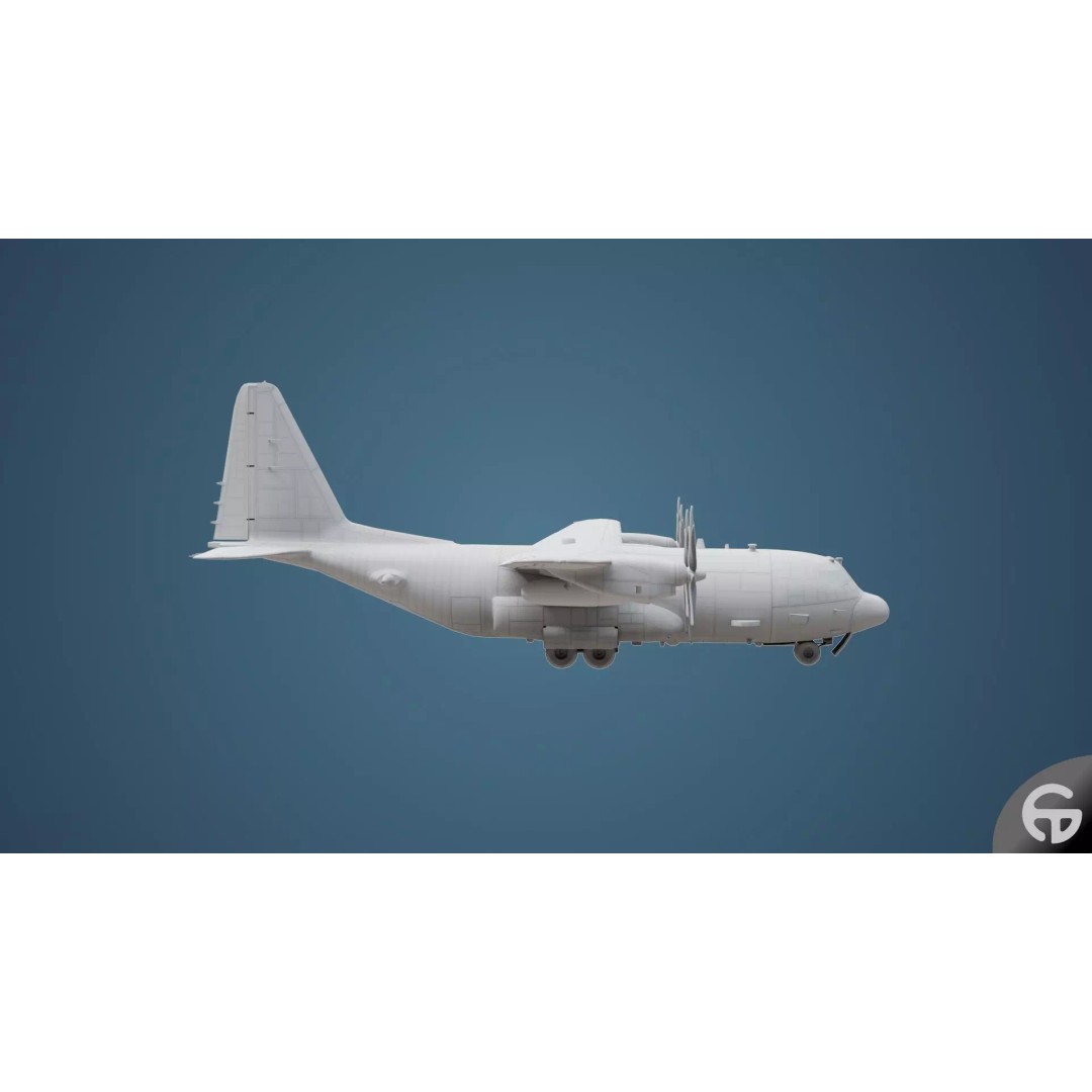 AC130 Gunship 3D Model – Realistic Low-Poly Game Asset, FBX - View 72