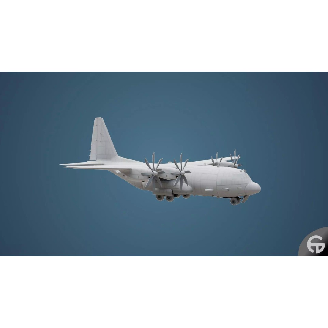 AC130 Gunship 3D Model – Realistic Low-Poly Game Asset, FBX - View 73