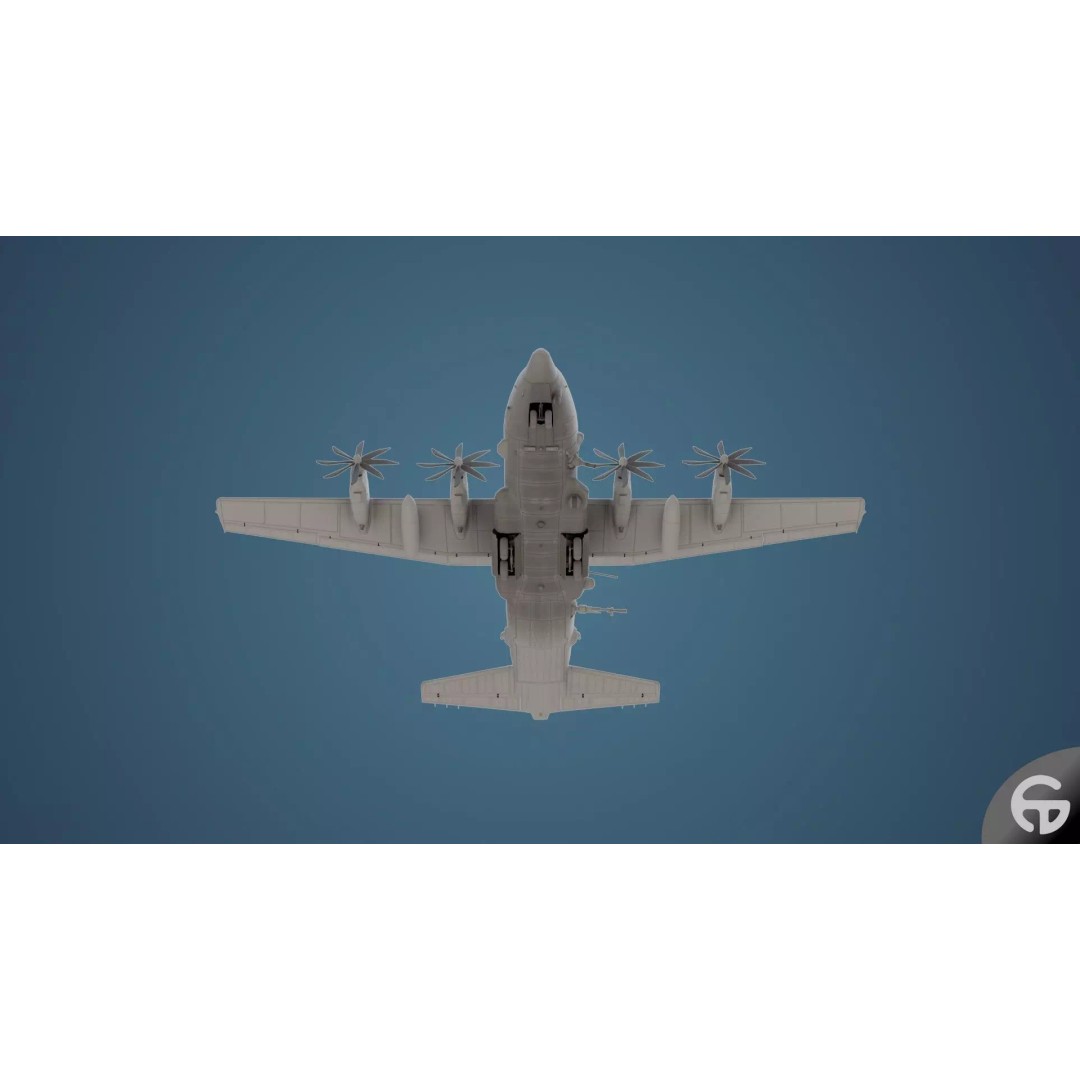 AC130 Gunship 3D Model – Realistic Low-Poly Game Asset, FBX - View 75