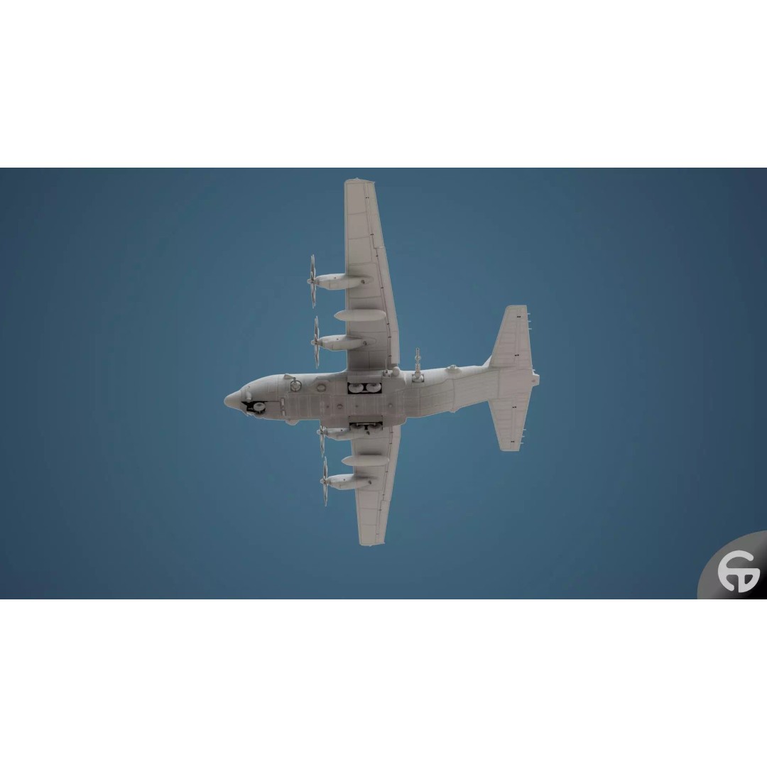 AC130 Gunship 3D Model – Realistic Low-Poly Game Asset, FBX - View 76