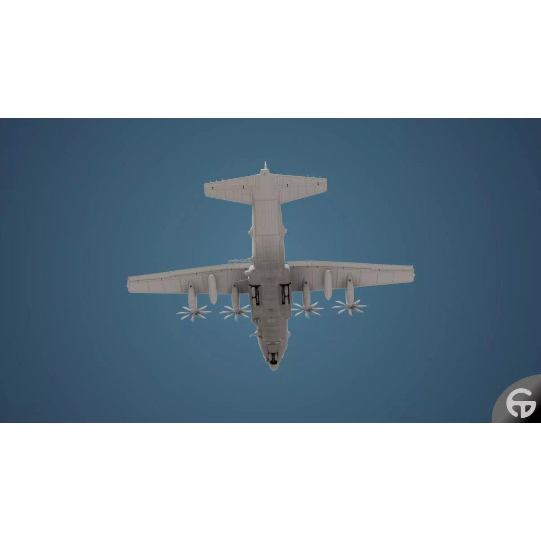 AC130 Gunship 3D Model – Realistic Low-Poly Game Asset, FBX - View 77