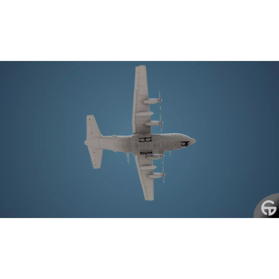 AC130 Gunship 3D Model – Realistic Low-Poly Game Asset, FBX - View 78