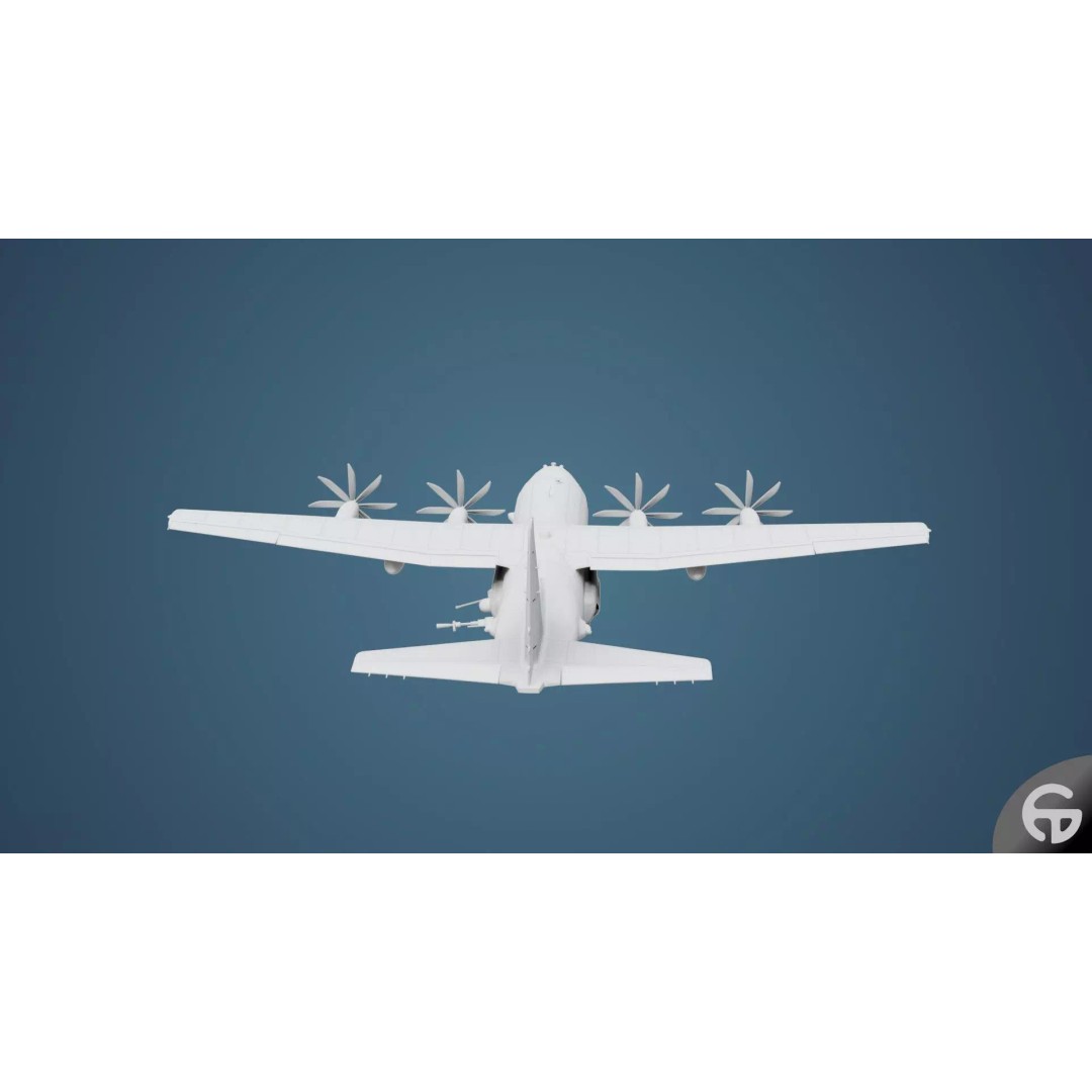 AC130 Gunship 3D Model – Realistic Low-Poly Game Asset, FBX - View 81