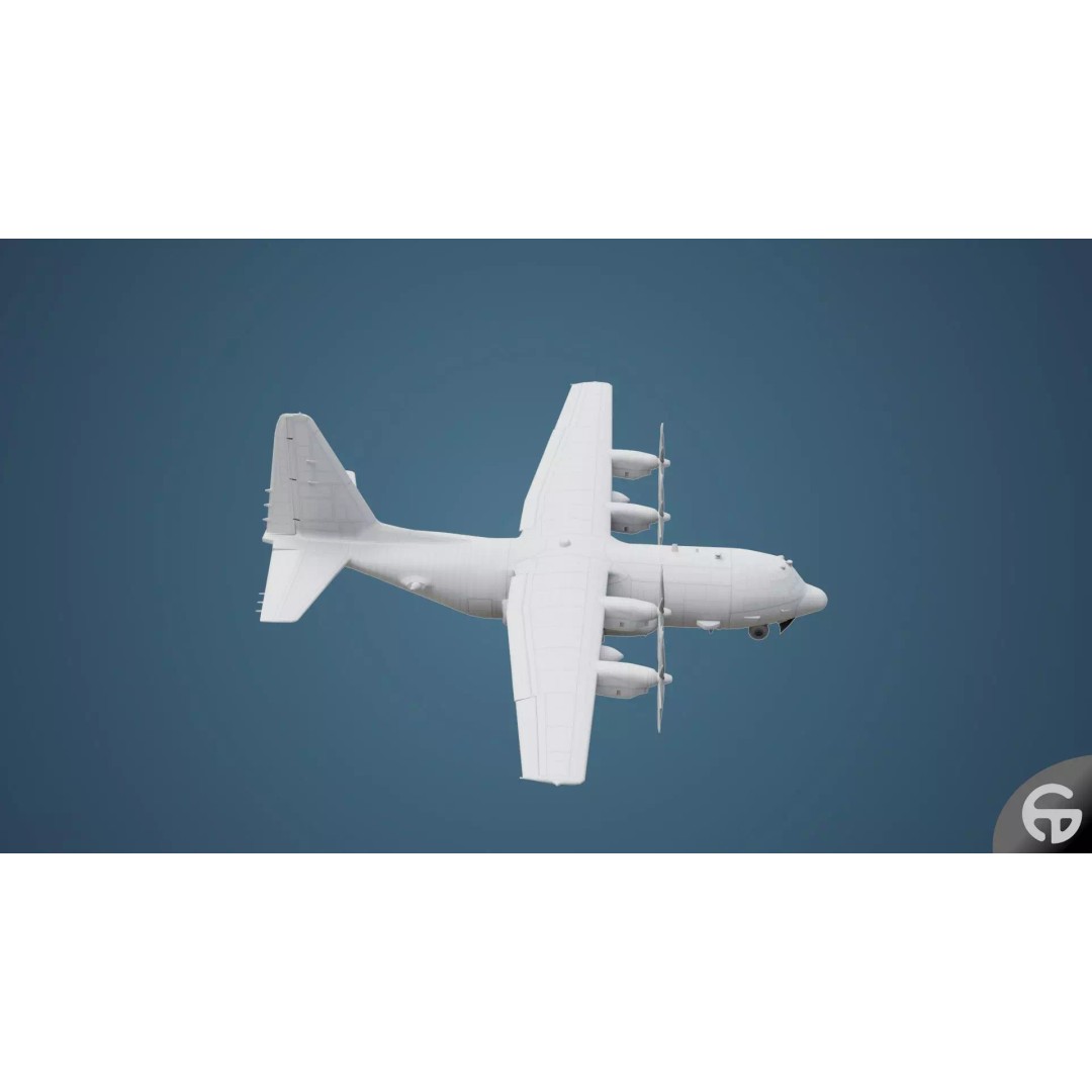 AC130 Gunship 3D Model – Realistic Low-Poly Game Asset, FBX - View 82