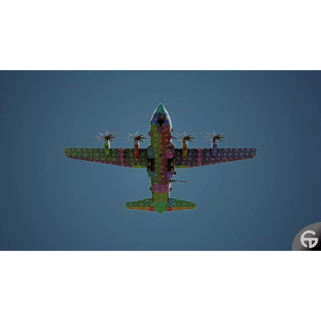 AC130 Gunship 3D Model – Realistic Low-Poly Game Asset, FBX - View 95