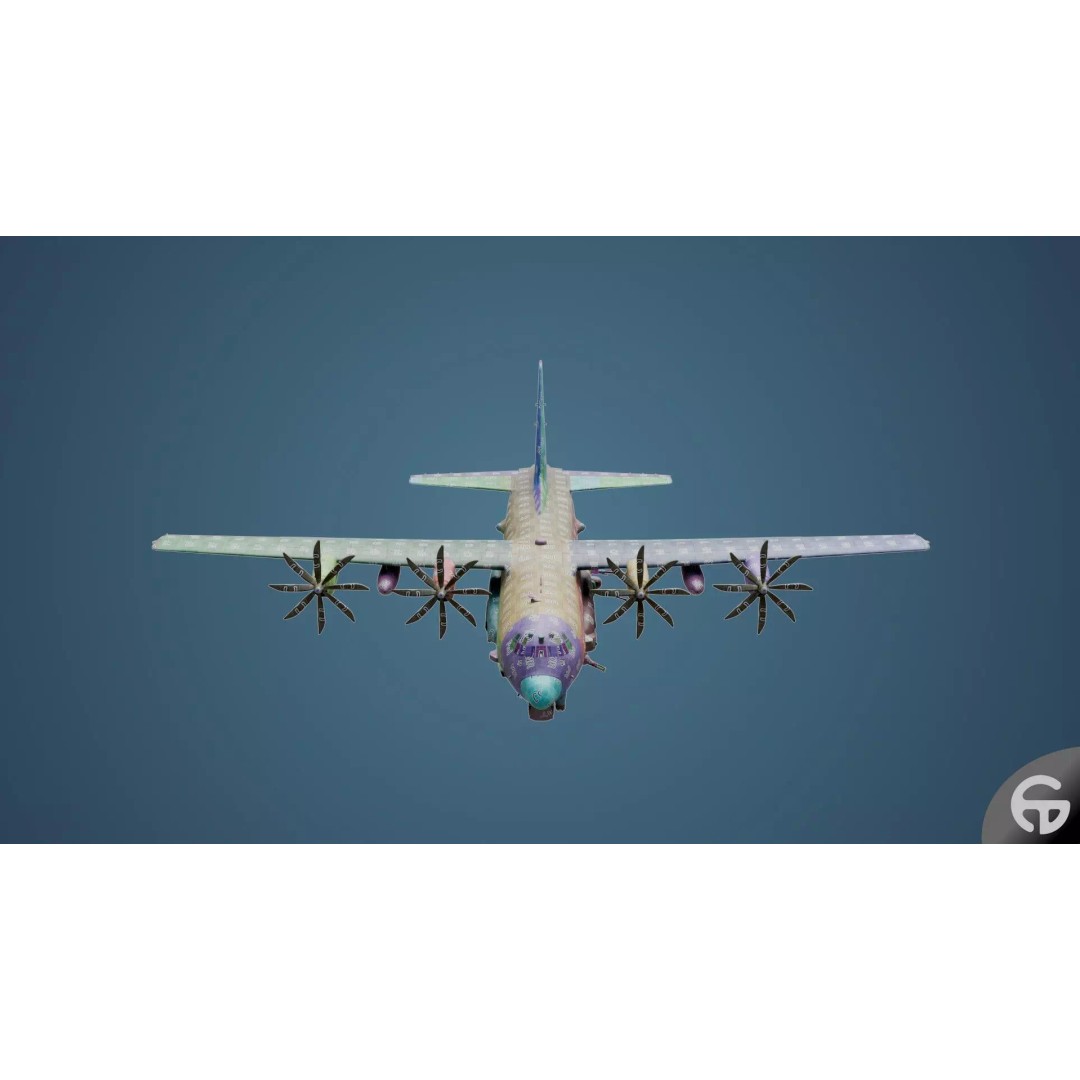 AC130 Gunship 3D Model – Realistic Low-Poly Game Asset, FBX - View 99