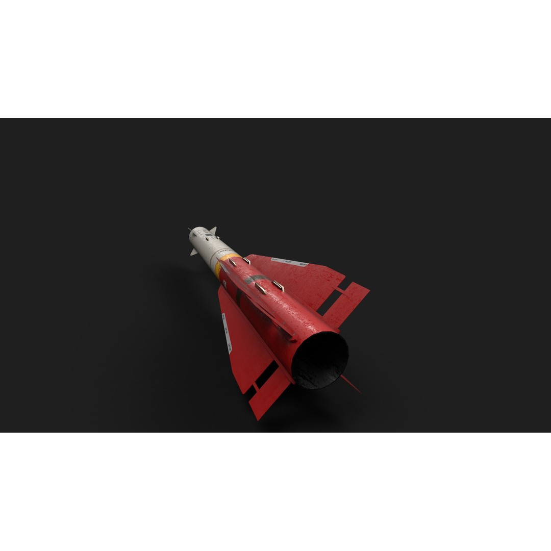 Aim4 Falcon Air-to-Air Missile 3D Model – Low Poly Game Asset, FBX - View 13