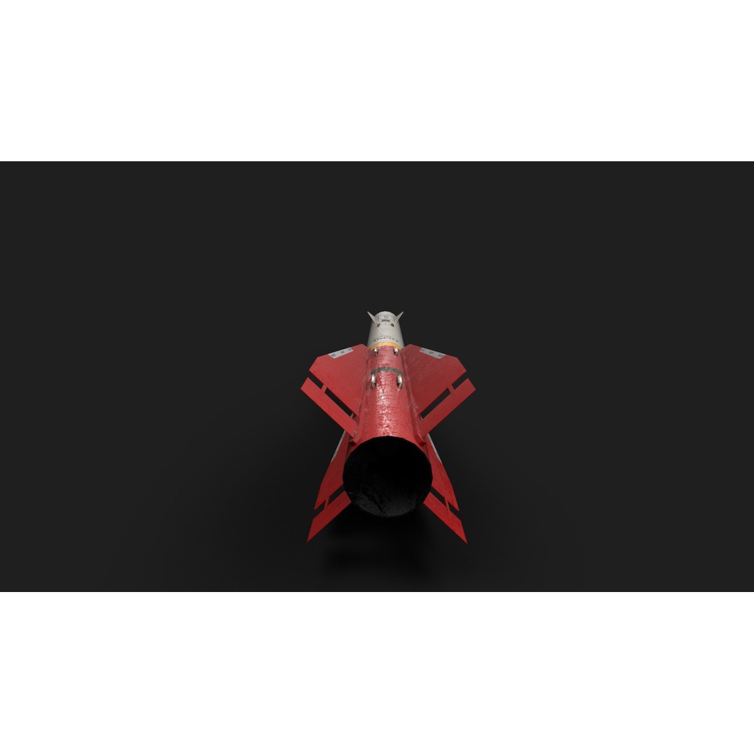 Aim4 Falcon Air-to-Air Missile 3D Model – Low Poly Game Asset, FBX - View 14