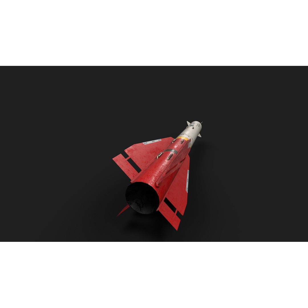 Aim4 Falcon Air-to-Air Missile 3D Model – Low Poly Game Asset, FBX - View 15