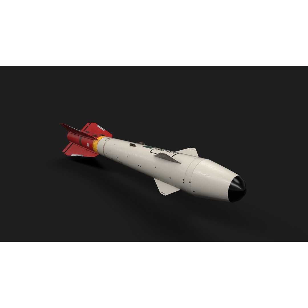 Aim4 Falcon Air-to-Air Missile 3D Model – Low Poly Game Asset, FBX - View 23