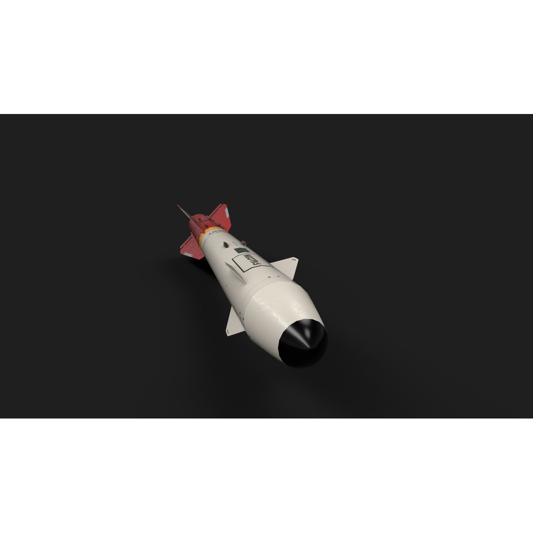 Aim4 Falcon Air-to-Air Missile 3D Model – Low Poly Game Asset, FBX - View 24