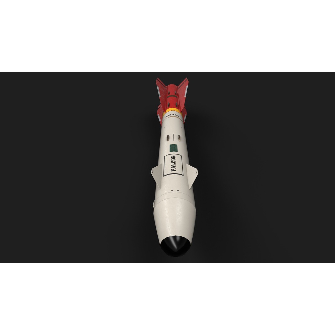 Aim4 Falcon Air-to-Air Missile 3D Model – Low Poly Game Asset, FBX - View 25