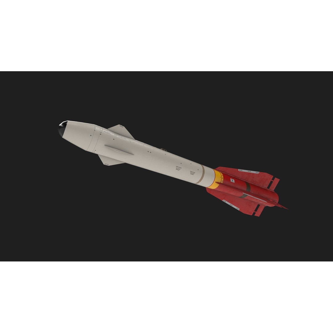 Aim4 Falcon Air-to-Air Missile 3D Model – Low Poly Game Asset, FBX - View 29