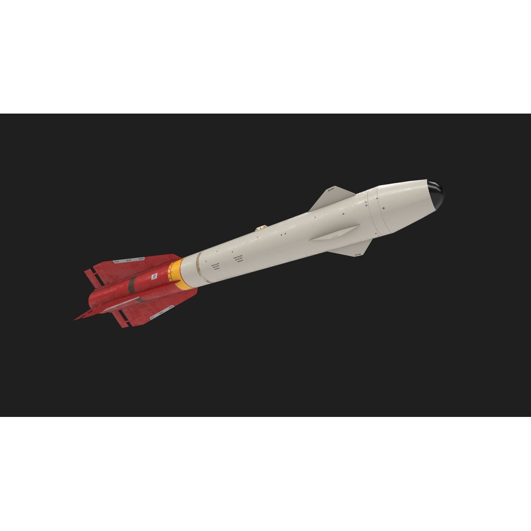 Aim4 Falcon Air-to-Air Missile 3D Model – Low Poly Game Asset, FBX - View 30
