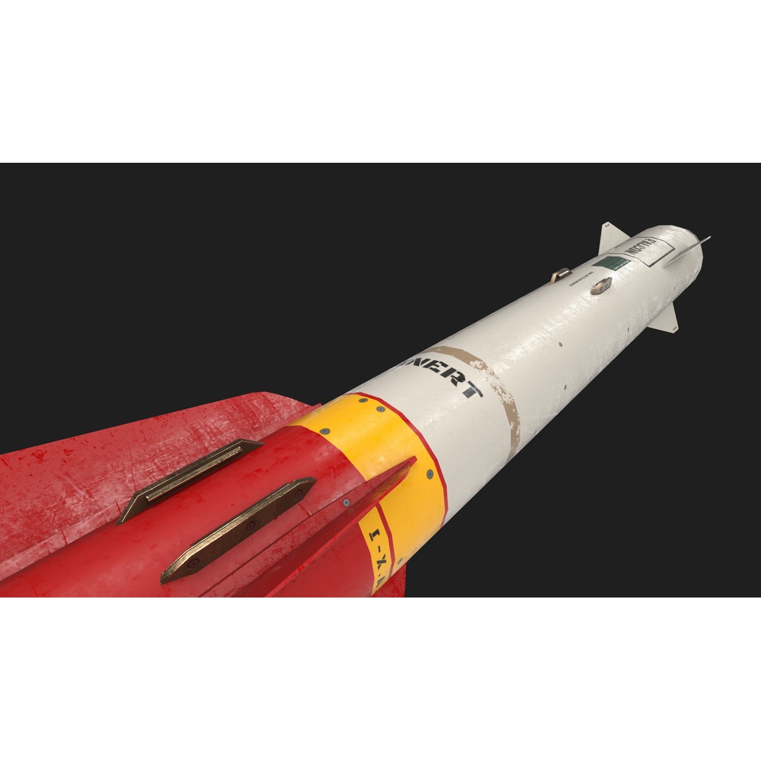 Aim4 Falcon Air-to-Air Missile 3D Model – Low Poly Game Asset, FBX - View 31