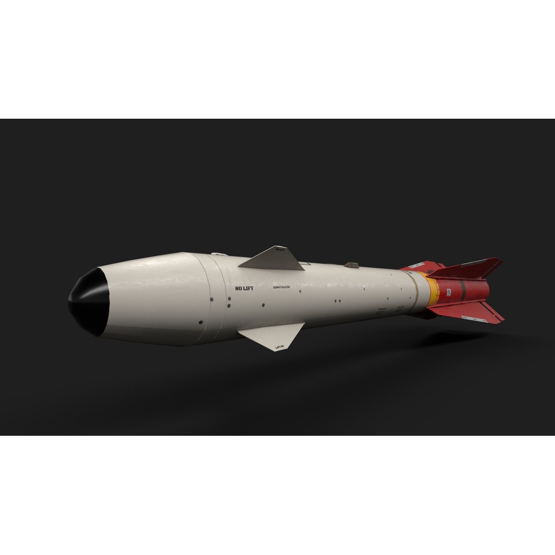 Aim4 Falcon Air-to-Air Missile 3D Model – Low Poly Game Asset, FBX - View 32