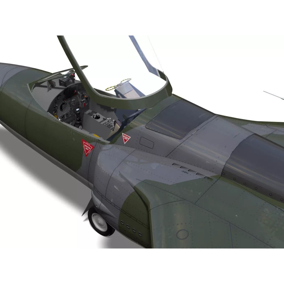 Folland Gnat F1 3D Model – High Poly Military Aircraft, FBX - View 10