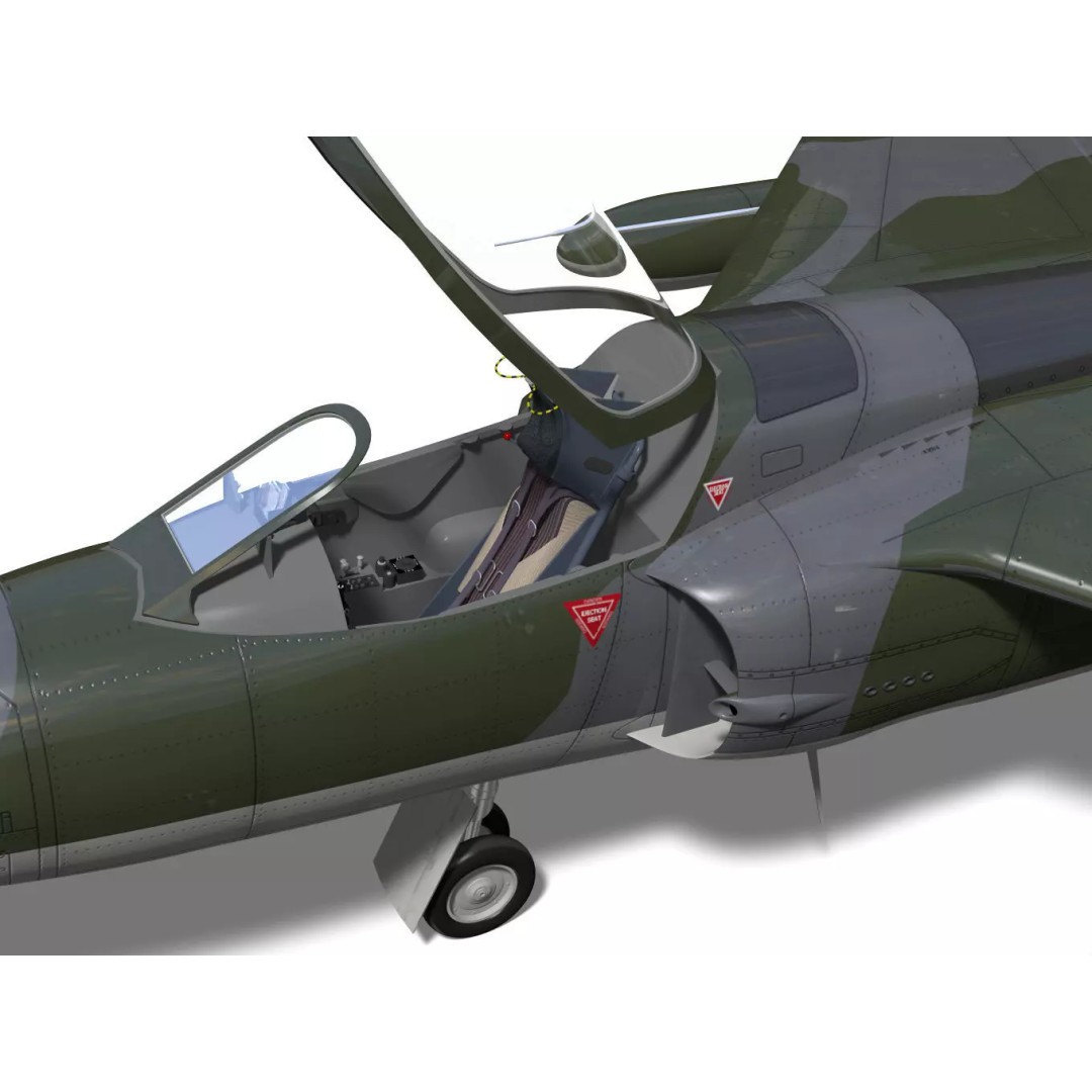 Folland Gnat F1 3D Model – High Poly Military Aircraft, FBX - View 11