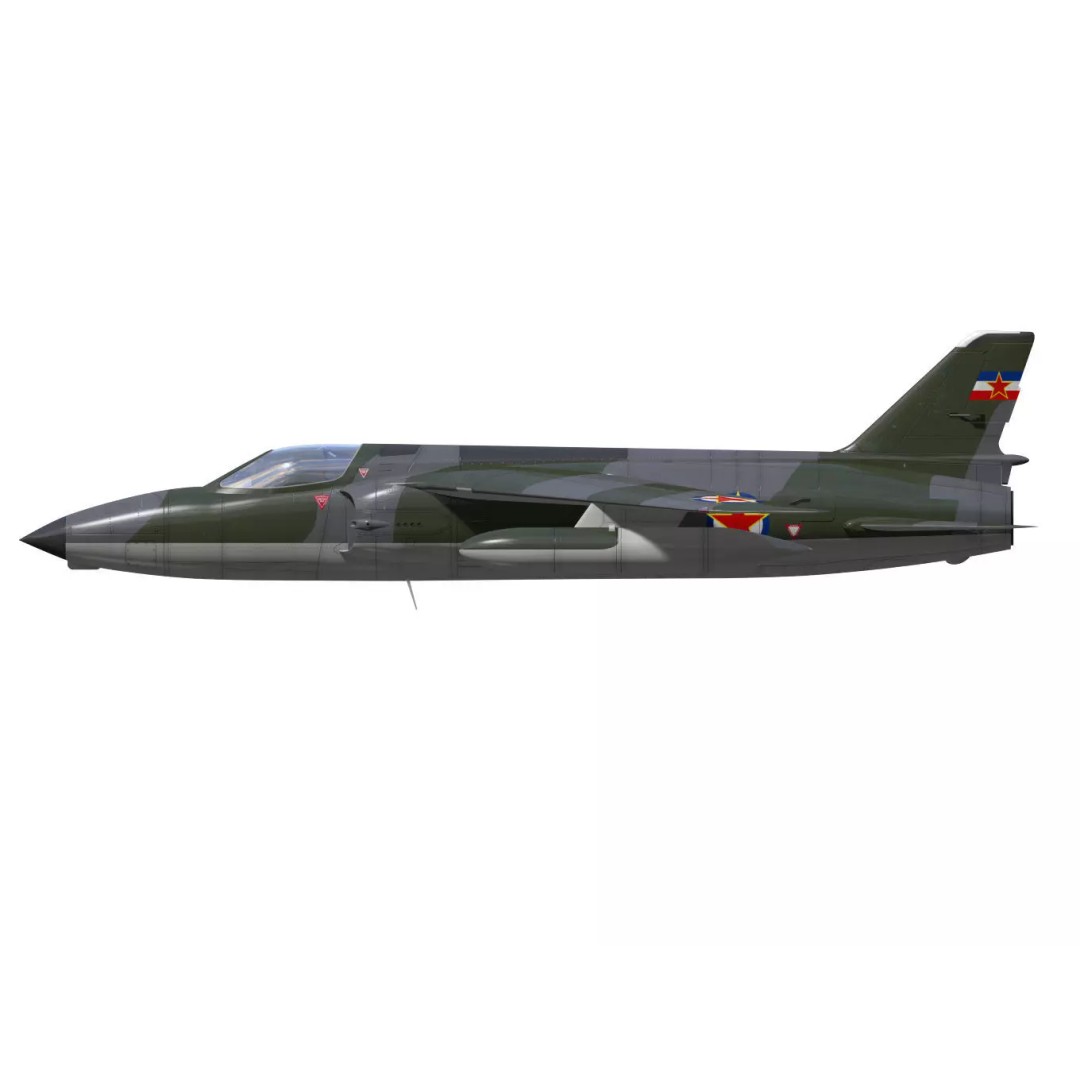 Folland Gnat F1 3D Model – High Poly Military Aircraft, FBX - View 12
