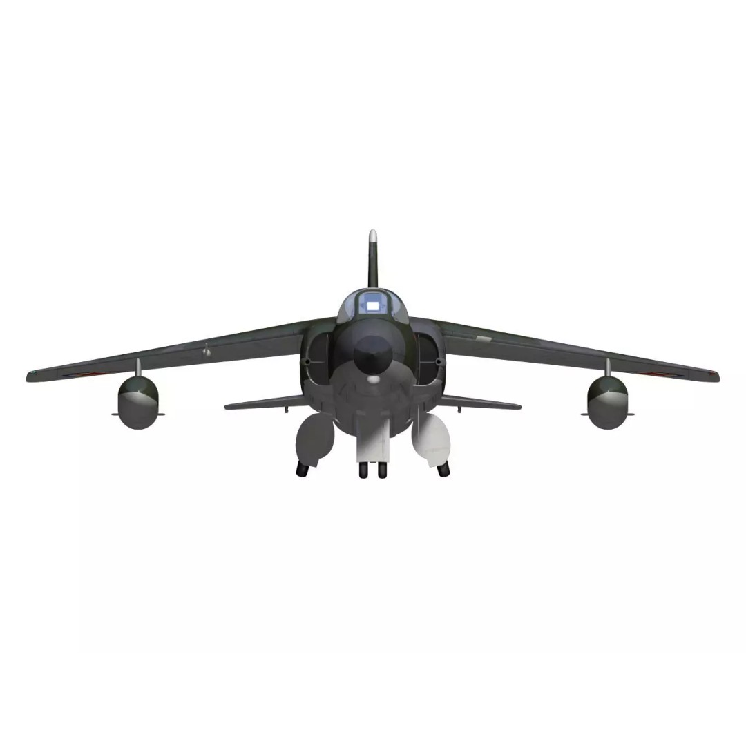 Folland Gnat F1 3D Model – High Poly Military Aircraft, FBX - View 15