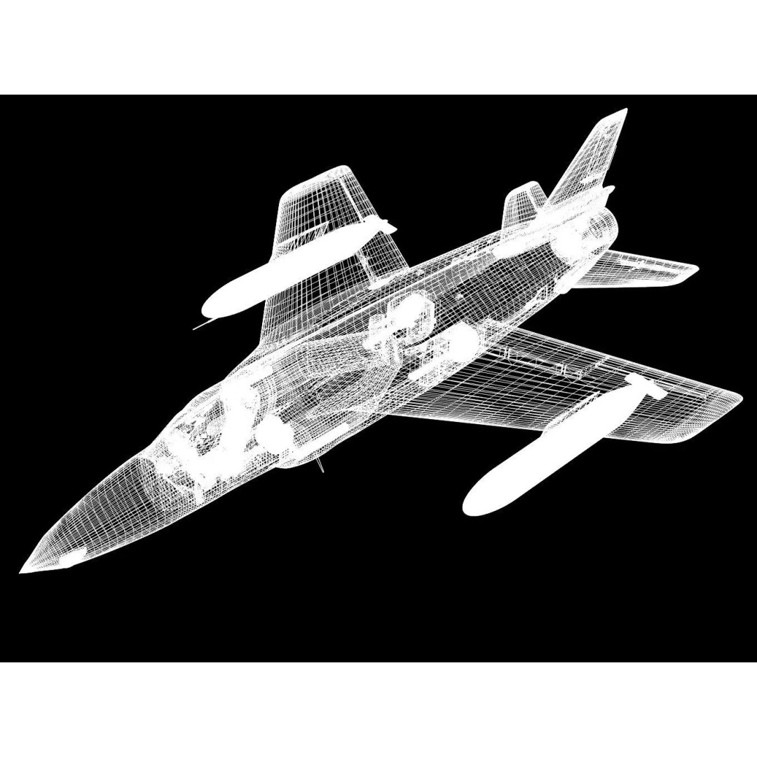 Folland Gnat F1 3D Model – High Poly Military Aircraft, FBX - View 20