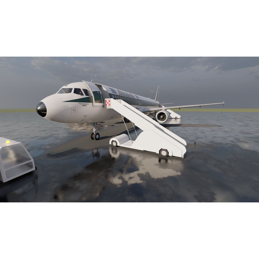 AIRBUS A321 3D Model – Detailed Commercial Aircraft with Interior - View 10