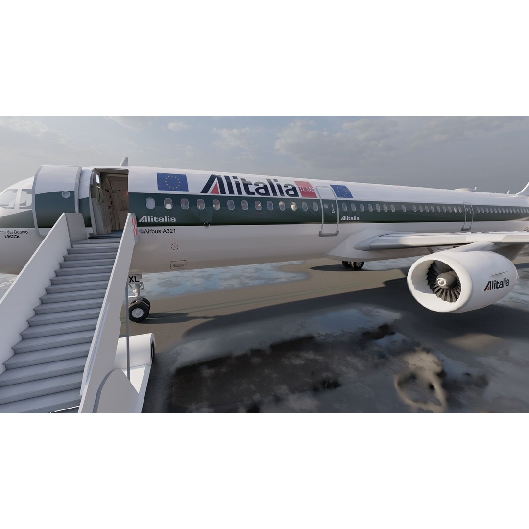 AIRBUS A321 3D Model – Detailed Commercial Aircraft with Interior - View 11