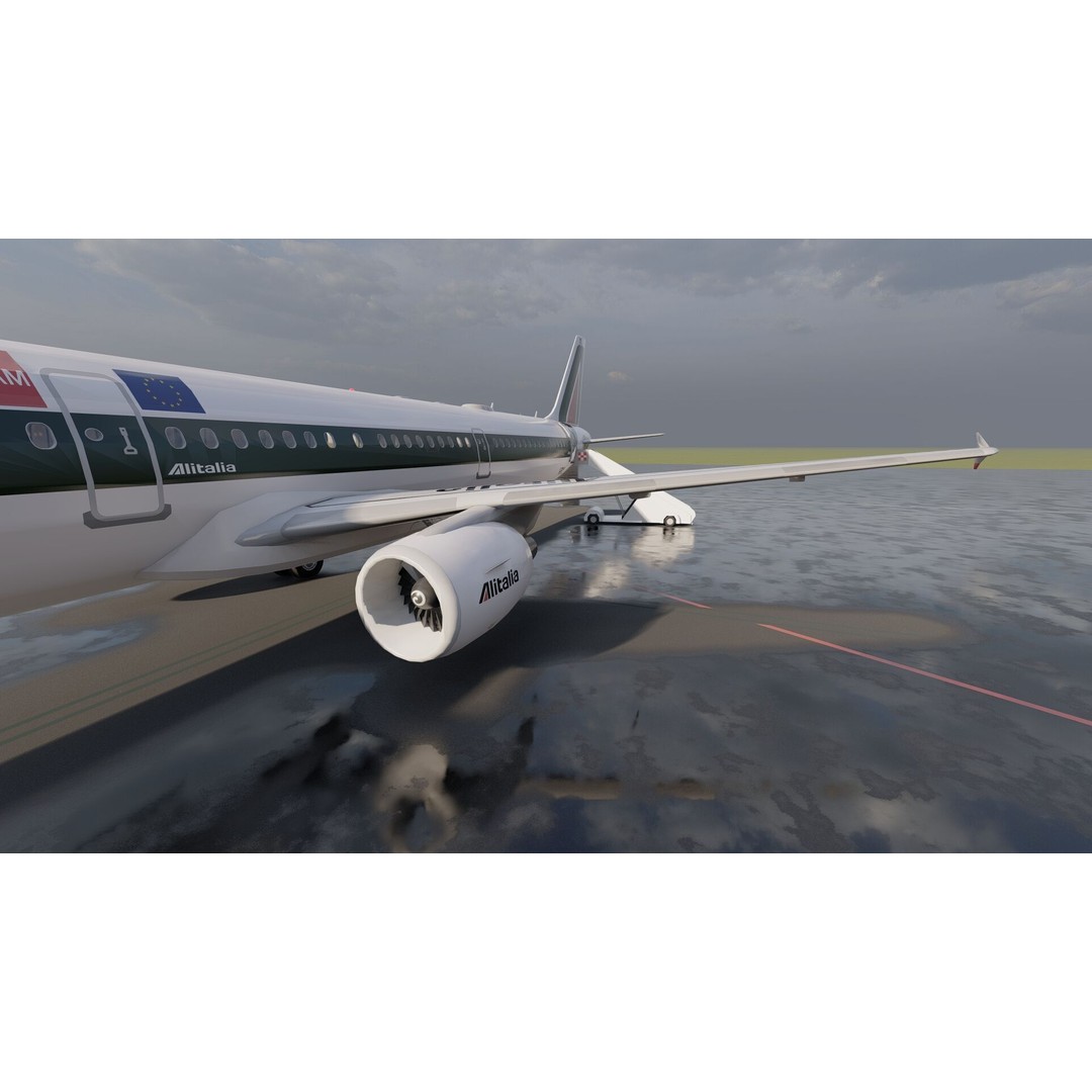 AIRBUS A321 3D Model – Detailed Commercial Aircraft with Interior - View 12