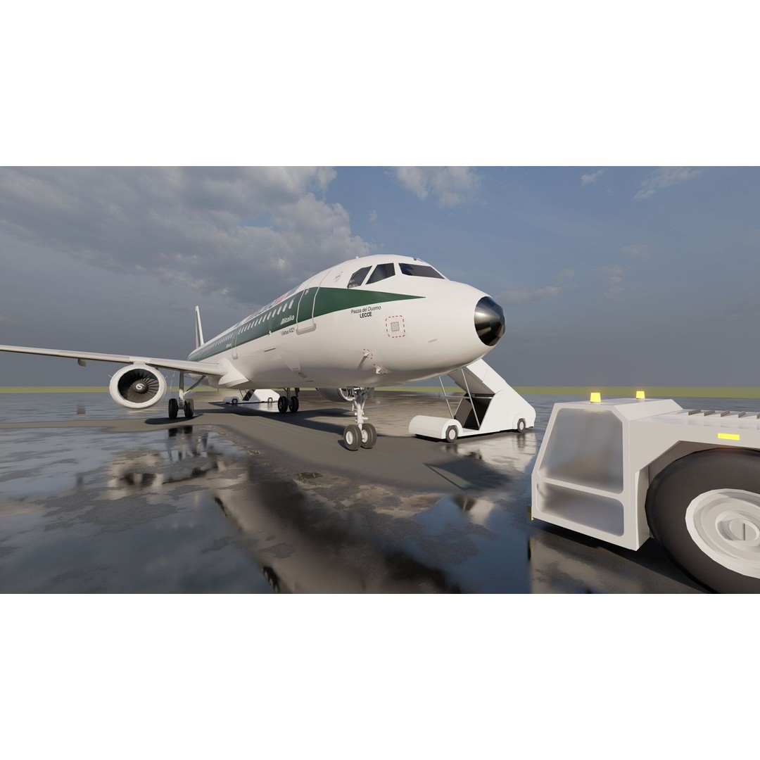 AIRBUS A321 3D Model – Detailed Commercial Aircraft with Interior - View 17