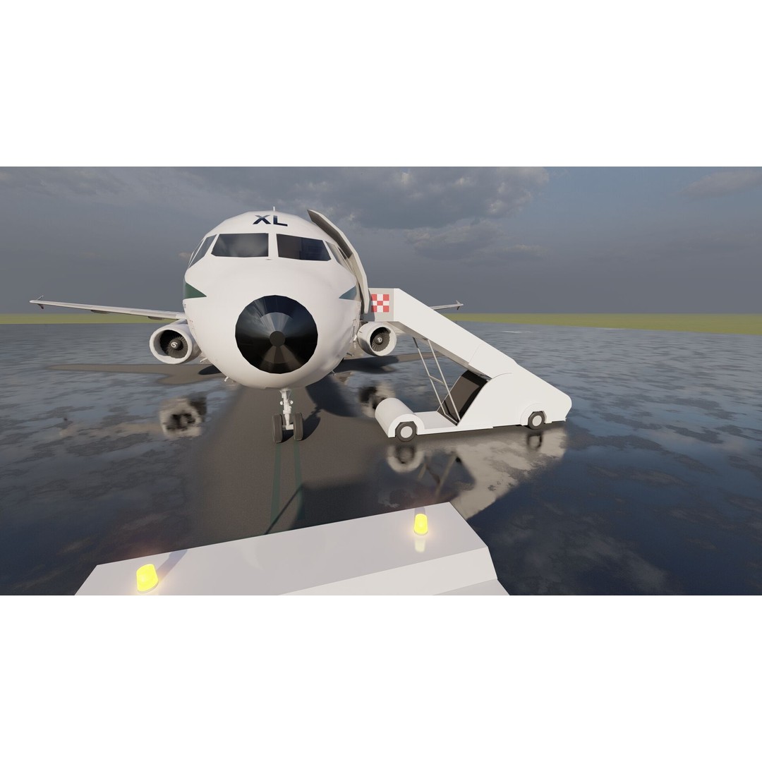 AIRBUS A321 3D Model – Detailed Commercial Aircraft with Interior - View 18